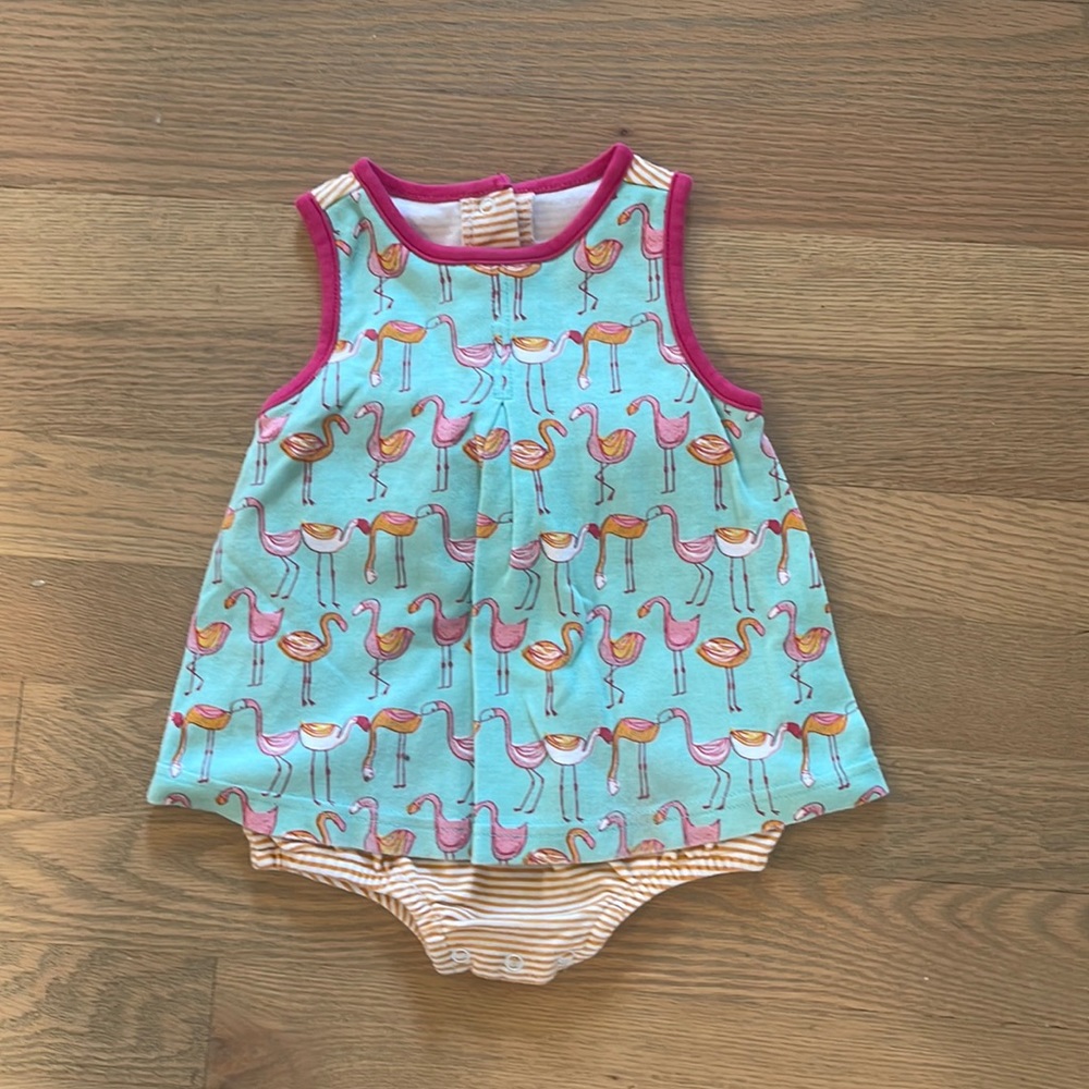 Flamingo onesie dress